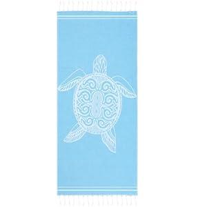 Tranqun 1 Pcs Oversized Turkish Beach Towel 35 x 71 Absorbent Cotton Bath Pool Swim Towels Extra Large Beach Sand Towel Beach Accessories Essentials for Adult Summer Travel (Blue Turtle) Tranqun 1 Pcs Oversized Turkish Beach Towel 35 x 71 Absorbent Cotton Bath Pool Swim Towels Extra Large Beach Sand Towel Beach Accessories Essentials for Adult Summer Travel (Blue Turtle)