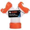 Camco RhinoFLEX Camper/RV Wye Sewer Hose Fitting | Features 360-Degree Swivel Ends & Built-In Gaskets for Odor Tight Connection | Allows for 2 Sewer Hoses to Connect to the Same Dump Station (39812) 