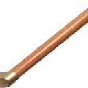 HouseAid 10.2 ft Wood Handrail for Indoor Stairs, Solid Beech Stairs Handrail with Gold Metal Alloy Brackets, Upgraded 1-3/5” Round, Wall Mounted