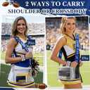 Tondiamo 10 Pcs Game Day Transparent Bag & Bracelet for Stadium Events Game Day Stadium Approved Football Accessories Outfits (Blue)