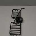 Kitchen Sink Faucet Organizer, Aluminum Alloy Double Sponge Holder Over Faucet, Sink Caddy Organizer with Hook & Dishcloth Rod, Drain Rack for Home Kitchen Bathroom, Fits 0.59" - 1.1" Diameter Pipes (Black)