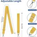 4 x CACOE Phone Lanyard 2 Pcs-1 Pcs Adjustable Neck Strap,1 Pcs Wrist Strap,4 Pads,Universal Crossbody Multifuctional Cell Phone Lanyards Compatible with Most Smartphones(Yellow)