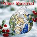 Christian Religious Virgin Mary Ornament  Christmas Decoration & Christmas Ornament; Stained Glass Holiday Decoration (Holiday Present, Bauble Present, Gift Idea, Gift Exchange) | Heirloom Keepsakes