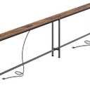 SUPERJARE 106.3 Inch Sofa Table with 2 Power Outlets and USB-C Ports, 5.9 Inch Narrow Console Table, Long Entryway Hallway Couch Table Behind Sofa, Small Spaces, Living Room, Rustic Brown
