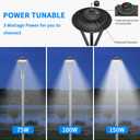 LED Post Top Light 75/100/150W Adjustable 19500 LM 3000/4000/5000K LED Circular Area Light Outdoor Pole Lights with Photocell, IP67 Parking Lot Lights Fixture Commercial Lighting, 100-277V