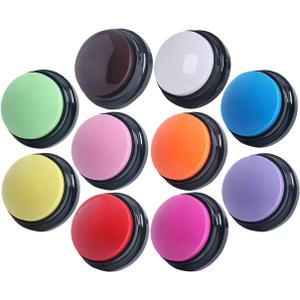 Voice Recording Button, 30 Second Record Button for Dog Pet Interactivity, Gift for Friend, Family,10 Color Have Coffee and White