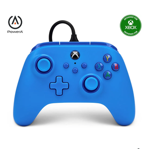 PowerA Wired Controller for Xbox Series X|S - Blue, gamepad, video game/gaming controller, works with Xbox One, Officially Licensed