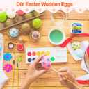 VioraWhite 200 Pcs Wooden Eggs for Crafts, Unpainted Fake Wood Eggs Bulk to Paint for Crafts Faux Chicken Nesting Items for Easter Basket Fillers Home Kitchen Party Decor (White)