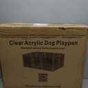 Clear Acrylic Dog Play Pen Indoor (White, 23.6H, 8)