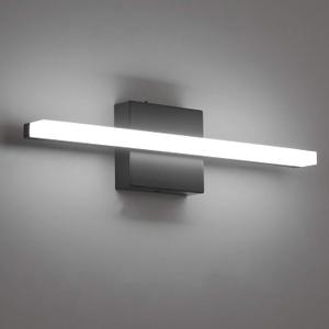 Combuh LED Bathroom Light Fixtures Over Mirror, 16 Inch 9W Black Vanity Light Bar for Bathroom, IP44 Modern Bath Wall Lighting Fixture Indoor Cool White 6000K