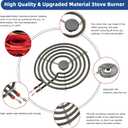 Upgrade MP22YA 4 Pack Electric Range Burner Element Unit Set Include 2 x MP21YA 8" Stove Burner & 2 x MP15YA 6" Stove Burner Element Fit for Frigi-daire Whirl-pool Ken-more Range Stove By Fetechmate