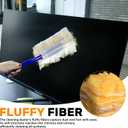 Duster Refills for Swiffer Dusters, Feather & Microfiber 180 Heavy Duty Duster Refills for Dusting Furniture, Blinds, Ceiling Fans for Cleaning 30 Count White&Orange