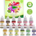 Soap Fragrance Oil - 12 Liquid Soap Scents Set for Bath Bomb Making, Soap Making Supplies, DIY Slime - Concentrated Food Grade Soap Flavoring Bath Bomb Scents for Cosmetic, Crafts - 10ml/0.35oz Each