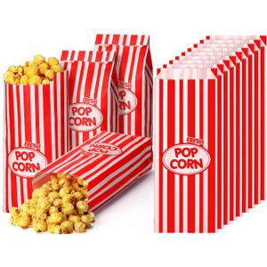 Sherr 1000 Pcs 1oz Popcorn Bags Bulk Red Retro Stripes Disposable Popcorn Bags for Movie Nights Circus Carnival Party Favors Birthday Party Event Supplies Machine Accessories