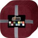GORILLA GRIP Slip Resistant Chair Cushions, No Ties Required, Set of 6 Memory Foam Pads for Dining Room, Kitchen Table, Office, Rocking Chairs, Plush Seat Cover Cushion Pad, Home Decor, 16x16, Wine