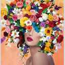 Ginkko Paint by Numbers Kit for Adults Flower Color Adult Paint by Number Kits Paint and Sip Kit Canvas Oil Painting Kit Girl Crafts for Women Gift Flameless 30x20 Inch Flamed 2 Pack
