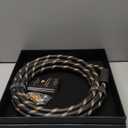 SKW Audiophiles Lock RCA Cable 2RCA Male to 2RCA Male HiFi System Interconnect Cable with Diameter 8mm 1.6ft/0.5M