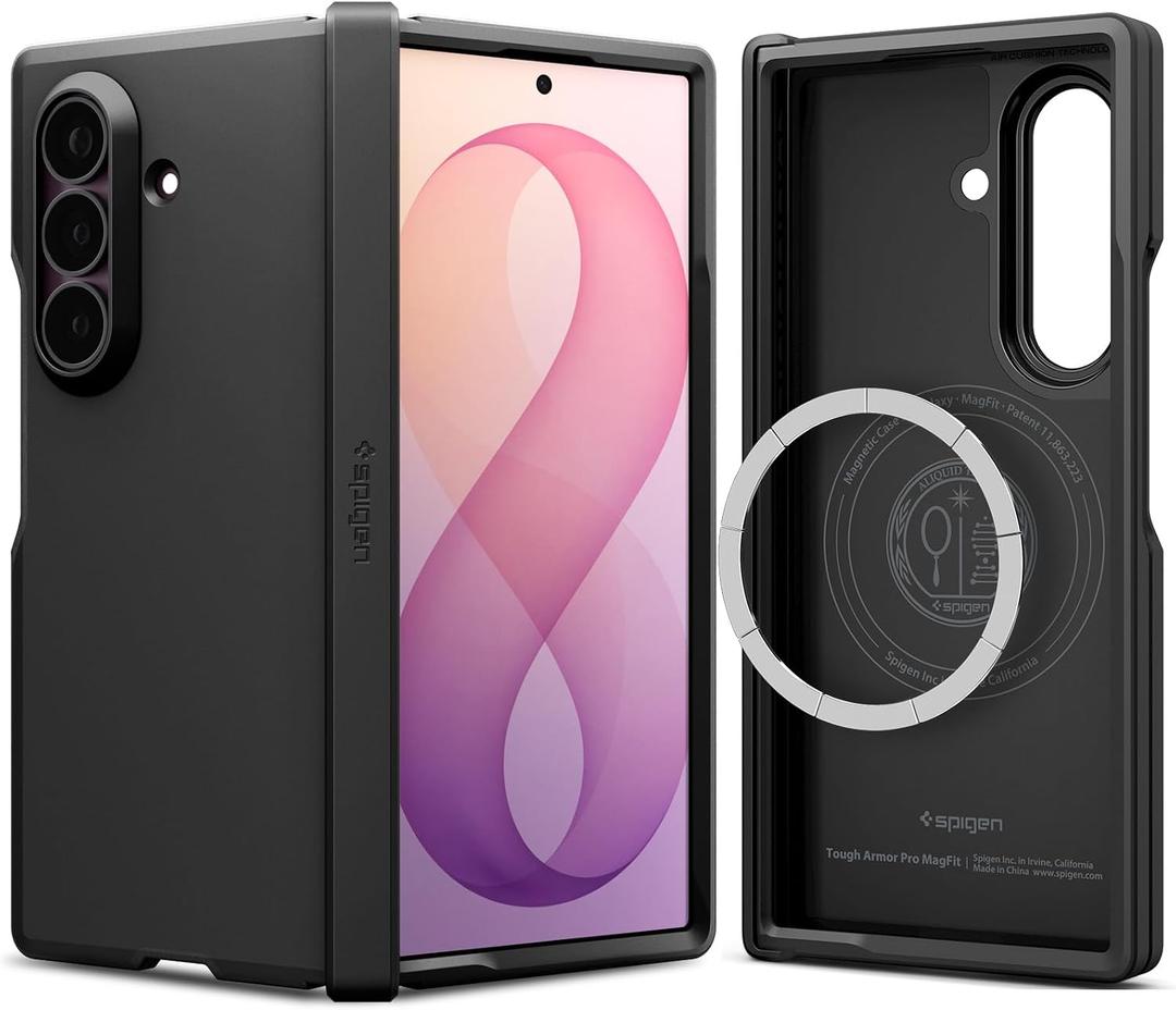 Spigen Tough Armor Pro MagFit for Galaxy Z Fold 8 Ultra Case, Black