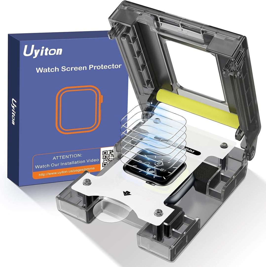Uyiton for Apple Watch Series 10 Screen Protector 46mm - Soft HD Clear EPU Film [Not Glass] iWatch Protector Anti Scratch [Non-Bubbles] [Easy Fit] Self-Healing High Touch Screen Cover, 6 Pack