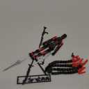 Already Assembled T13 Action Figure Accessories,T13 Multi-Jointed Movable,for Collectors Desktop Decorations t-13 Movability 3D Printed Toys (Black Red, 7.2inch)