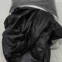 Couch Cover Leather Look 3 Seater Couch Sofa Cover 1-Piece Sofa Slipcover Stretch Furniture Protector with Elastic Bottom & Pockets(Sofa, Black)