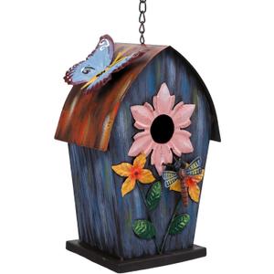 Yinns Metal Bird Houses for Outside Hanging,Wild Bird House Outdoor, Decorative Birdhouse for Home Garden Decor