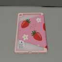 for Samsung Galaxy Tab A7 Lite Case 8.7 Inch Folio Cover with Pencil Holder Women Cute Girls Kids Girly Strawberry Kawaii Pretty Unique Design Rotating Stand for Samsung Tablet A7 Lite Cases