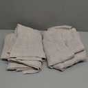 YoungsTex Linen Semi Sheer Curtains 72 Inch Length 2 Panels for Living Room - Light Filtering Drapes with Rod Pocket Back Tab Rustic Beige Window Treatments for Dining Bedroom, 52 X 72 Inch (Natural)