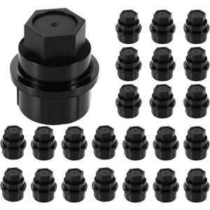 24PCS Wheel Lug Nut Covers, Wheel Nut Cap, Bolt Covers Caps for Wheels Lug Nuts Protection and Car Decorations, 15646250 Black Lug Nut Cover Caps Compatible with Chevy GMC 1500 2500