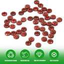 2 x Resin Sewing Buttons,10mm Sewing Round Shirt Button for CraftsDIY and Clothes Sewing (Red Coffee,50pcs)