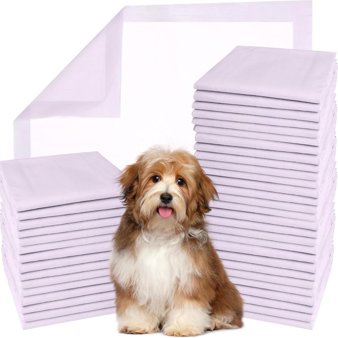GREEN LIFESTYLE Pee Pads - Super Absorbent & Leak-Proof Pee Pads for Dogs - Puppy Pads - Waterproof Dog Pads, Lavender Scented Dog Training Pads for Cats, Rabbits (Pack of 80 - 22x22) (80 Pack - 22x22)
