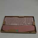 Logitech Wave Keys Wireless Ergonomic Keyboard with Cushioned Palm Rest, Comfortable Natural Typing, Easy-Switch, Bluetooth, Logi Bolt Receiver, for Multi-OS, Windows/Mac - Rose