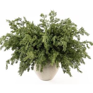 MISSPIN 12 Pcs 21.5 Inches Christmas Cedar Branches, Cedar Artificial Christmas Branches DIY Crafts Faux for Xmas Indoor Outdoor Home Decor