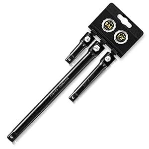 PGROUP 1/ 2-Inch Drive Impact Extension Bar Set | 3 Piece Socket Extensions 3" 5" & 10" Length | Premium Cr-V Steel with Black Phosphate Finish