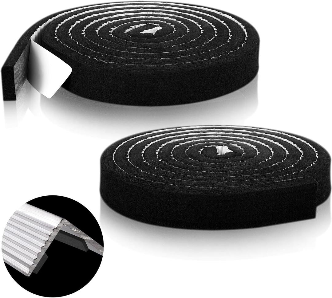 2 Pcs Metal Roofing Universal Vented Ridge Closure Strips 2 W x 15' l (30'l Total) Roof Panel Closure Self Adhesive Felt Tape Waterproof Windproof Seal for Metal Panels Insulation Weather Barrier