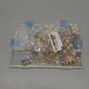 DoDoBeads 335 Pcs Junk Socks Charms Kit with Letter Beads, Gold Charm for Socks and Sneakers, Brooches and Pins for Women, Charms for Sock Safety Pin, Junk Charm with Pearl, Rhinestone,