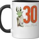 Star Wars Yoda 30th Birthday Ceramic Mug, Black/White