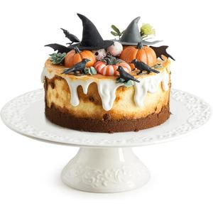 Wedding Cake Stand, White Cake Stand for Smaller Than 10 Inch Cakes, Christmas Porcelain Cake Plate for Party, Baby Shower, Birthday, Home Decorating Stand