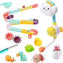 33 PCS Bath Toys for Toddlers and Babies, Bathtub Toy Set with Shower, Rubber Ducks, Floating Toys