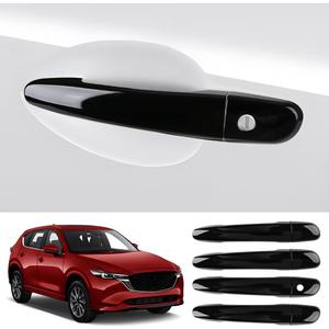 Car Door Handle Cover for Mazda CX-5 2013-2025CX-3 2016-2021CX-9 2016-2023Mazda 3 2010-2018Mazda 6 2009-2021 Auto Exterior Accessories Handle Protectors Covers No 2 Smart Entry Holes
