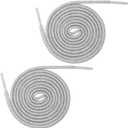 2 Pair Silver Shoe Laces for Womens Sneakers, Glitter Round Shoe Laces, Sparkling Round Shoelaces String for Sneakers Boots Sweatpants Hoodies Accessories (Silver)