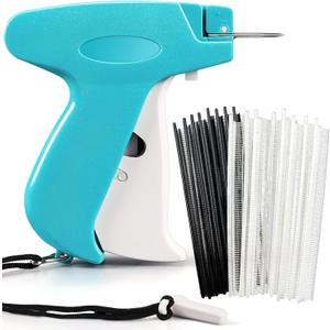 Stitch Gun for Clothing, Modo Home Fine Stitch Gun Kit, 1 Stitch Quick Clothing Fixer with 6 Micro Needles and 5000 Micro Fasteners(2500 Black & 2500 White), Sewing Gun Blue