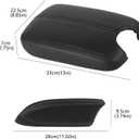 Compatible with 2008 2009 2010 2011 2012 Honda Accord Sedan Center Console Armrest Cover & Front Door Panels Replacement Black