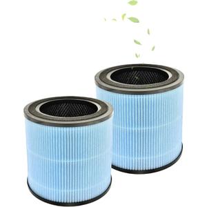 2 Pack AP0601 Compatible with AIRTOK Air Puri-fier Replacement Filter,4-in-1 H13 True HEPA Filters for Smoke Dust Odors Pollen Pet Dander,Activated Carbon Filter