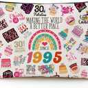 30th Birthday Gifts for Women Makeup Bags, 30th Birthday Decorations for Her, 1995 Anniversary 30 Year Old Gifts Party Favors Ideas for Wife Sister, Best Friend Female, Mothers Day Cosmetic Travel Bag