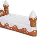 FUNBOY Kids Gingerbread House Holiday Sleepover Travel Bed & Air Mattress. Perfect for Sleepovers. Includes Carrying Storage Bag, Twin