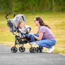 Dream On Me Vista Moonwalk Baby Stroller, Lightweight Travel Umbrella Stroller with Compact Fold, Smooth Ride Wheels, Multi-Position Recline, Spacious Storage Basket with Cup Holder, Light Gray