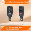 Keyless Entry Remote DIY Kit 4 Button Compatible with Hyundai Elantra 2007-2016. Sonata 2006-2014 (FCCID:OSLOKA-360T)