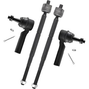 4pcs Front Steering Kit for Chevrolet Cobalt HHR Pontiac G5 Pursuit Saturn Ion 2003-2011, Tie Rod End Inner and Outer Complete Kit