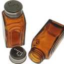 Ritadeshop Retro Glass Salt and Pepper Shakers Set (2, Amber)
